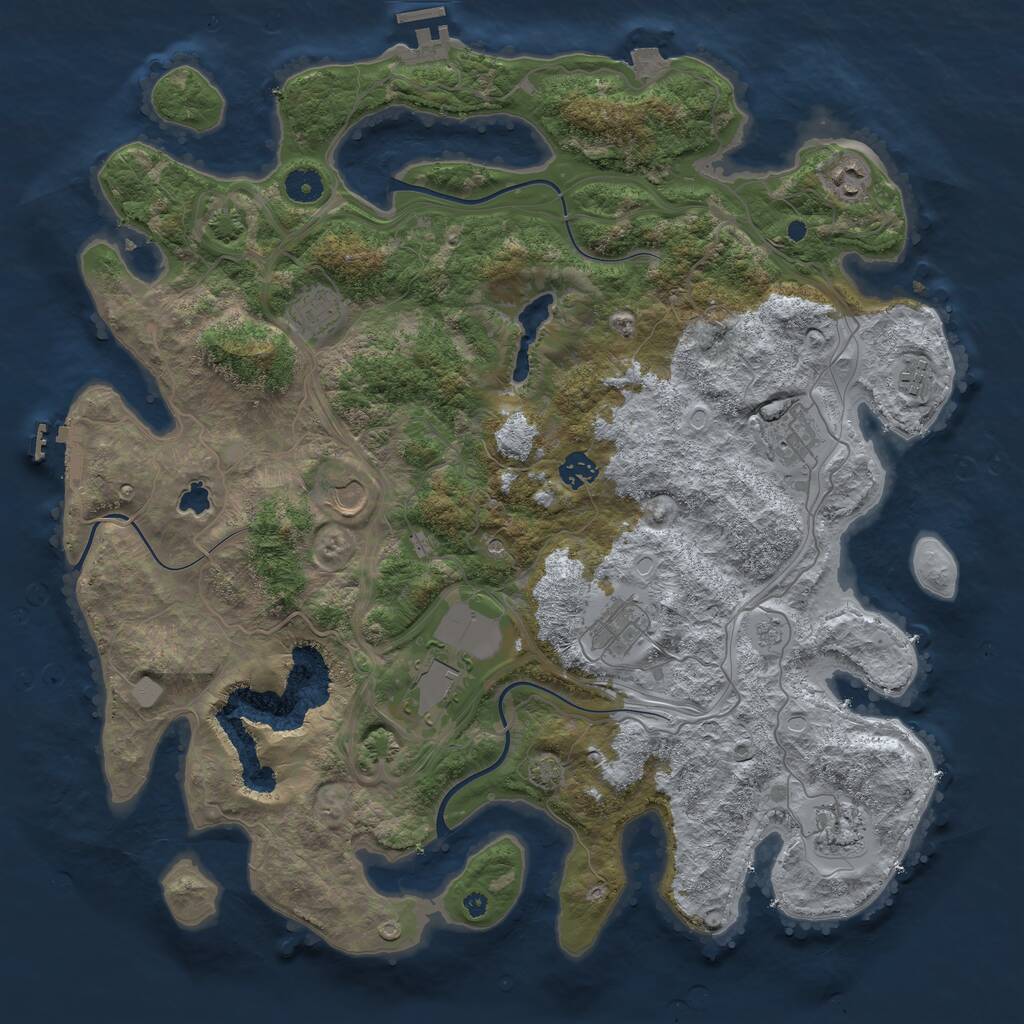 Rust Map: Procedural Map, Size: 4250, Seed: 440339326, 15 Monuments