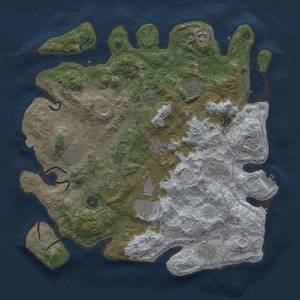 Thumbnail Rust Map: Procedural Map, Size: 4000, Seed: 1875854710, 19 Monuments