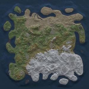 Thumbnail Rust Map: Procedural Map, Size: 4500, Seed: 2211, 19 Monuments