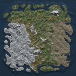 Thumbnail Rust Map: Procedural Map, Size: 6000, Seed: 822722681, 19 Monuments