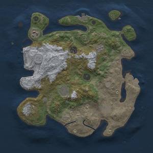 Thumbnail Rust Map: Procedural Map, Size: 3200, Seed: 283644977, 14 Monuments