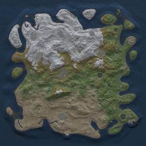 Thumbnail Rust Map: Procedural Map, Size: 4500, Seed: 197569600, 19 Monuments