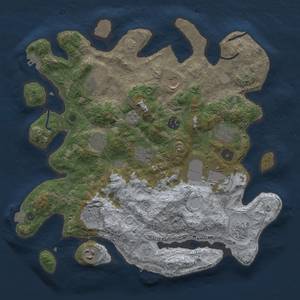 Thumbnail Rust Map: Procedural Map, Size: 3700, Seed: 2107553973, 19 Monuments