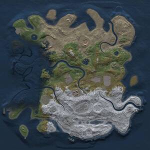 Thumbnail Rust Map: Procedural Map, Size: 3700, Seed: 2107553973, 15 Monuments