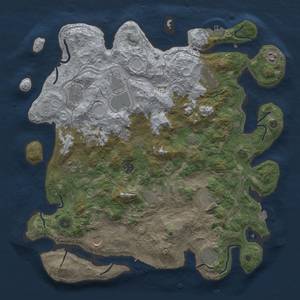 Thumbnail Rust Map: Procedural Map, Size: 4250, Seed: 2125437380, 19 Monuments