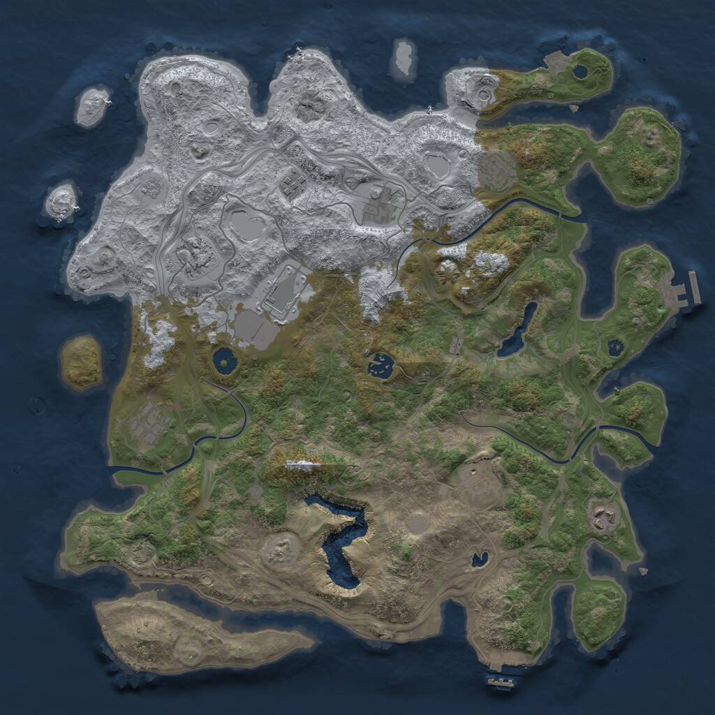 Rust Map: Procedural Map, Size: 4250, Seed: 2125437380, 15 Monuments