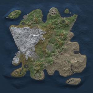 Thumbnail Rust Map: Procedural Map, Size: 3000, Seed: 2111875974, 13 Monuments