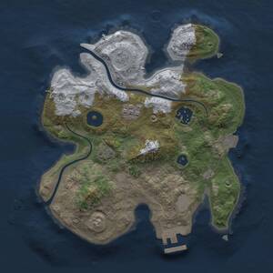 Thumbnail Rust Map: Procedural Map, Size: 2500, Seed: 23512831, 6 Monuments