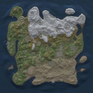 Thumbnail Rust Map: Procedural Map, Size: 3850, Seed: 739124716, 19 Monuments