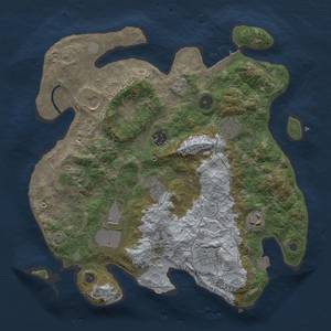 Thumbnail Rust Map: Procedural Map, Size: 3500, Seed: 249714289, 16 Monuments