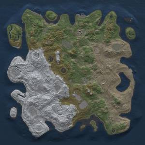Thumbnail Rust Map: Procedural Map, Size: 4250, Seed: 2122468020, 19 Monuments