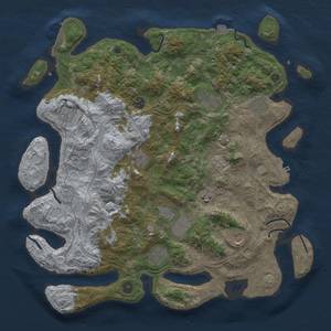 Thumbnail Rust Map: Procedural Map, Size: 4300, Seed: 1112919705, 19 Monuments