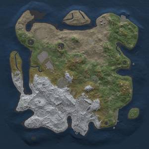 Thumbnail Rust Map: Procedural Map, Size: 3500, Seed: 566351235, 15 Monuments