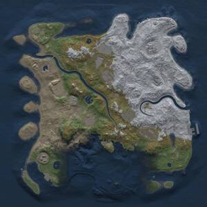 Thumbnail Rust Map: Procedural Map, Size: 4000, Seed: 1709616218, 16 Monuments