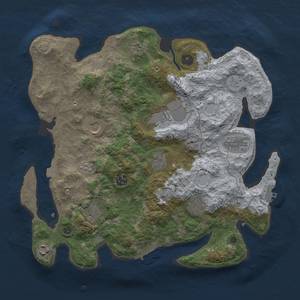 Thumbnail Rust Map: Procedural Map, Size: 3750, Seed: 97632345, 18 Monuments