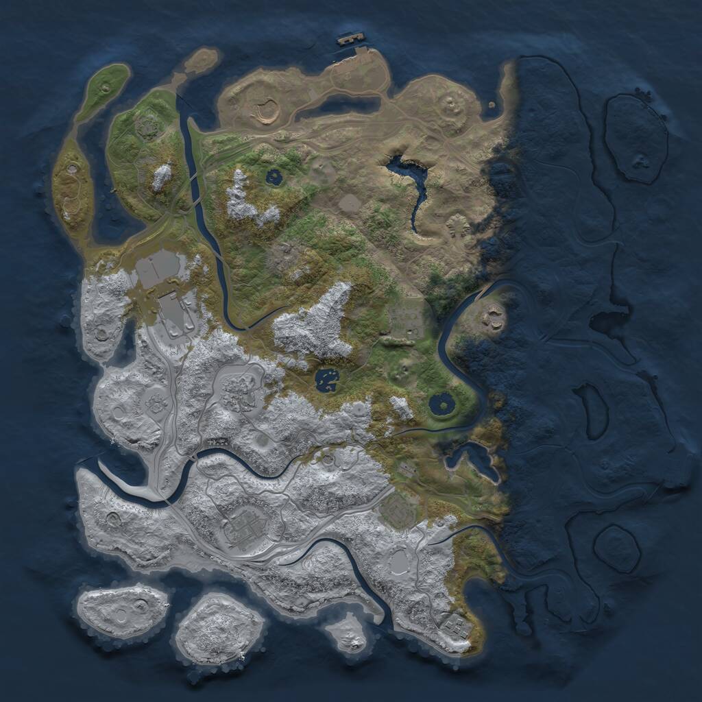 Rust Map: Procedural Map, Size: 4250, Seed: 1326566704, 15 Monuments