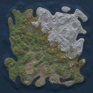 Thumbnail Rust Map: Procedural Map, Size: 4300, Seed: 123224, 19 Monuments