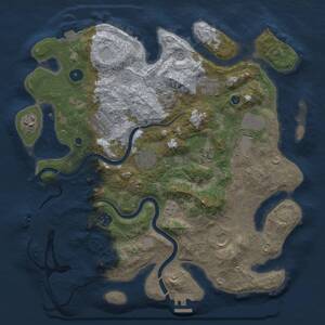 Thumbnail Rust Map: Procedural Map, Size: 3750, Seed: 163892111, 15 Monuments
