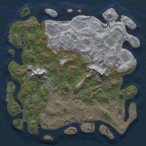 Thumbnail Rust Map: Procedural Map, Size: 5000, Seed: 998177811, 19 Monuments