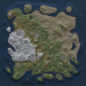 Thumbnail Rust Map: Procedural Map, Size: 4250, Seed: 17395950, 19 Monuments