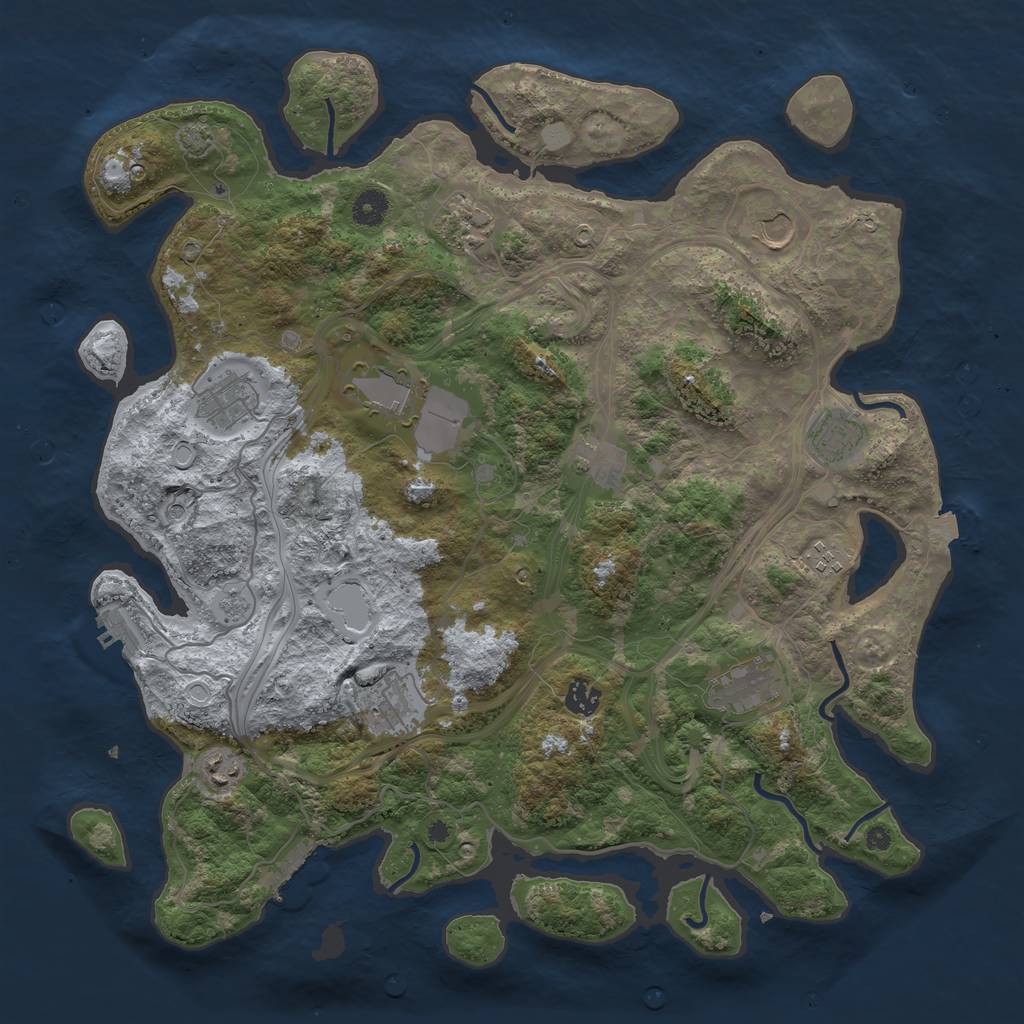 Rust Map: Procedural Map, Size: 4250, Seed: 17395950, 19 Monuments