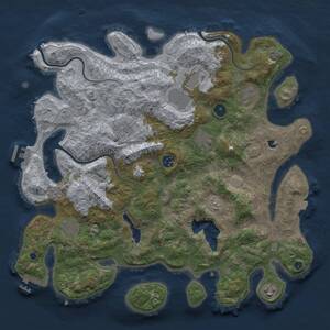 Thumbnail Rust Map: Procedural Map, Size: 4050, Seed: 315792001, 14 Monuments