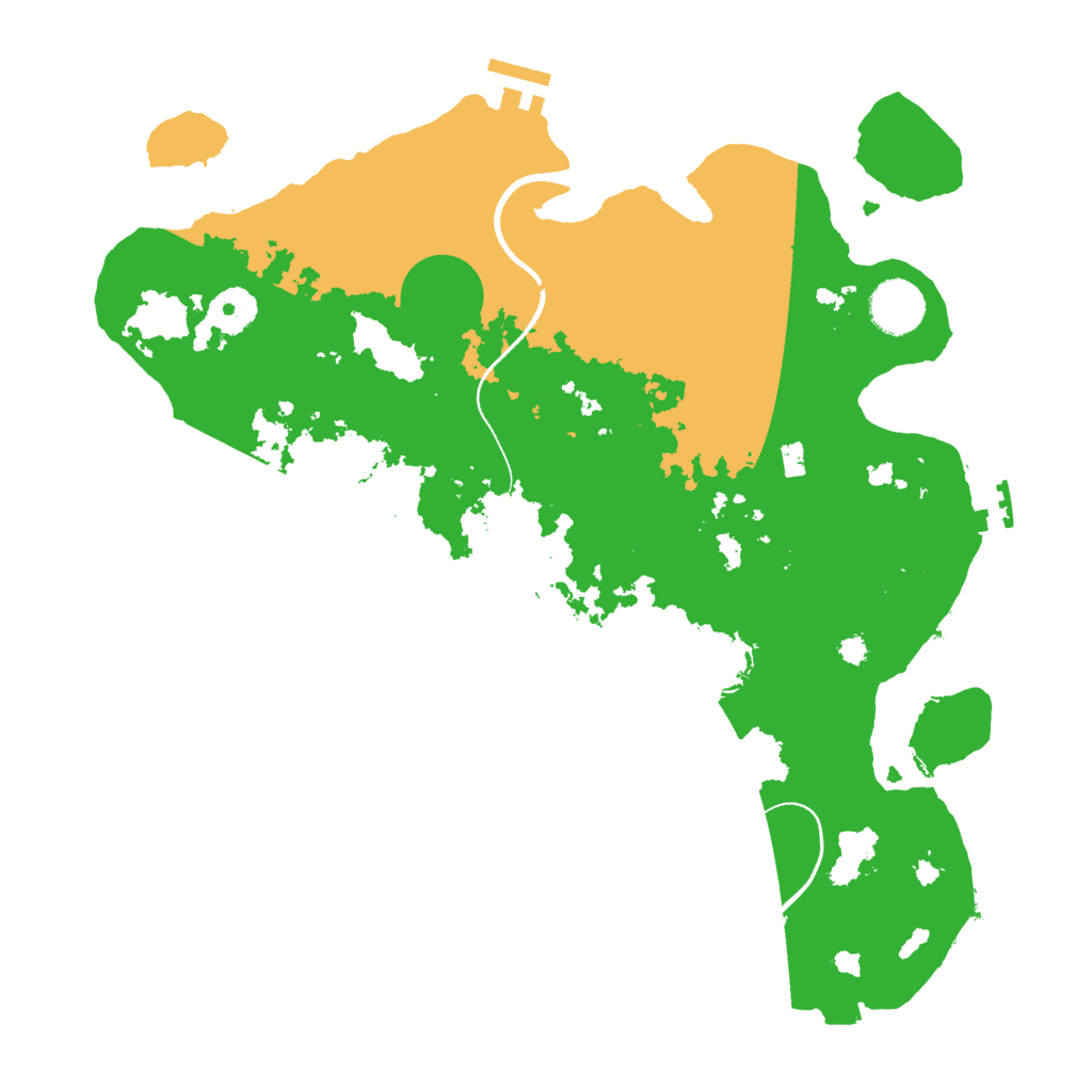 Biome Rust Map: Procedural Map, Size: 3500, Seed: 69295247