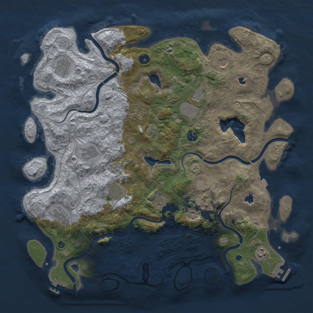 Rust Map: Procedural Map, Size: 4500, Seed: 1667424299, 17 Monuments