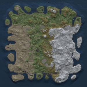 Thumbnail Rust Map: Procedural Map, Size: 4500, Seed: 735206535, 18 Monuments