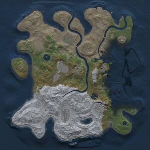 Thumbnail Rust Map: Procedural Map, Size: 3500, Seed: 825021833, 15 Monuments