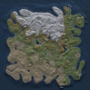 Thumbnail Rust Map: Procedural Map, Size: 4250, Seed: 3565, 16 Monuments