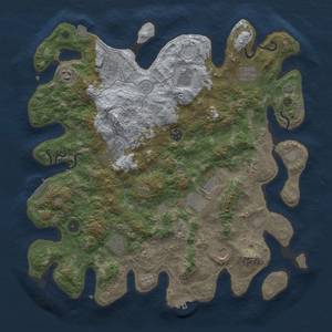 Thumbnail Rust Map: Procedural Map, Size: 4200, Seed: 2039489063, 19 Monuments