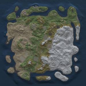 Thumbnail Rust Map: Procedural Map, Size: 4050, Seed: 168389258, 18 Monuments