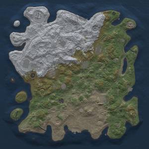 Thumbnail Rust Map: Procedural Map, Size: 4500, Seed: 215667001, 19 Monuments