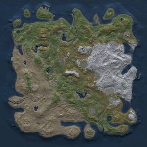 Thumbnail Rust Map: Procedural Map, Size: 4500, Seed: 912309352, 17 Monuments