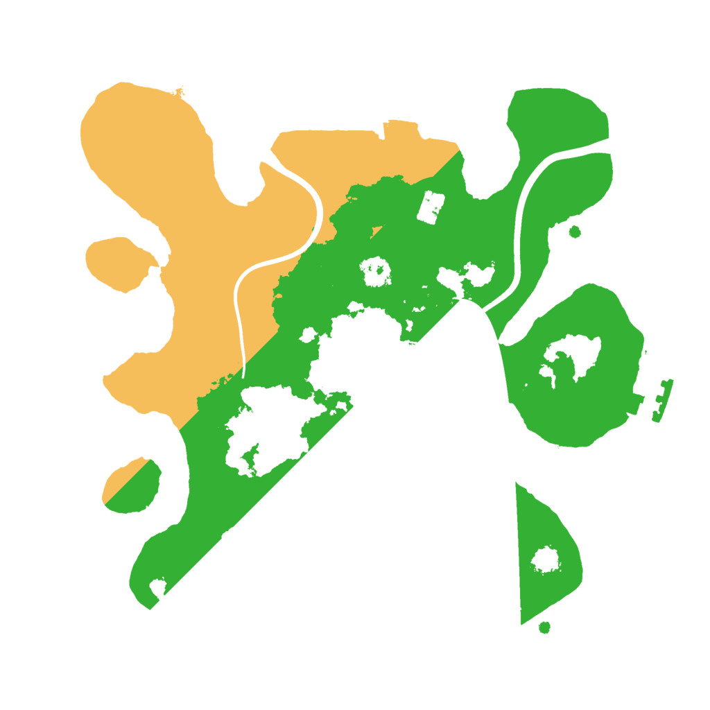 Biome Rust Map: Procedural Map, Size: 2400, Seed: 666