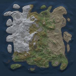 Thumbnail Rust Map: Procedural Map, Size: 4100, Seed: 34222, 19 Monuments