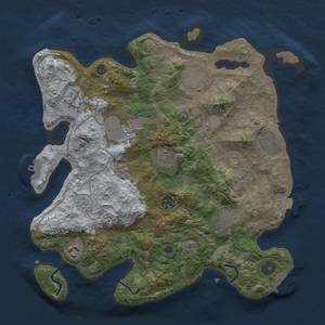 Thumbnail Rust Map: Procedural Map, Size: 3500, Seed: 702317885, 17 Monuments