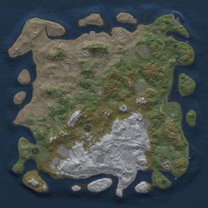 Thumbnail Rust Map: Procedural Map, Size: 4500, Seed: 654766020, 19 Monuments