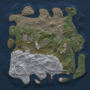 Thumbnail Rust Map: Procedural Map, Size: 4000, Seed: 1366663757, 19 Monuments