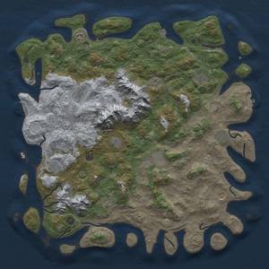 Thumbnail Rust Map: Procedural Map, Size: 5000, Seed: 1146248688, 19 Monuments