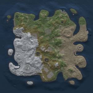 Thumbnail Rust Map: Procedural Map, Size: 3500, Seed: 214269107, 15 Monuments