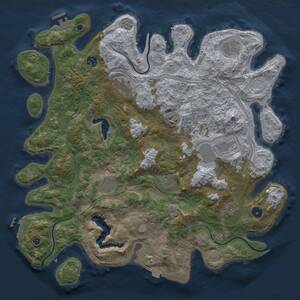 Thumbnail Rust Map: Procedural Map, Size: 4300, Seed: 4012024, 15 Monuments