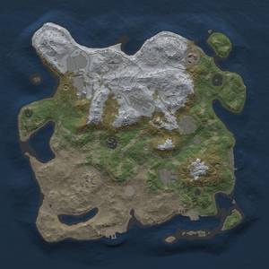 Thumbnail Rust Map: Procedural Map, Size: 3500, Seed: 1032224917, 15 Monuments