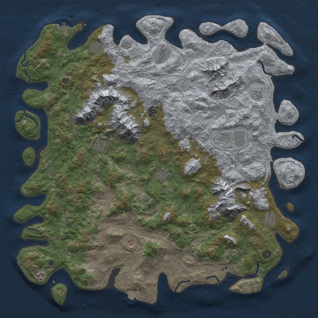 Rust Map: Procedural Map, Size: 5500, Seed: 4012024, 18 Monuments