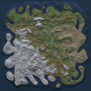 Thumbnail Rust Map: Procedural Map, Size: 5000, Seed: 910519, 19 Monuments