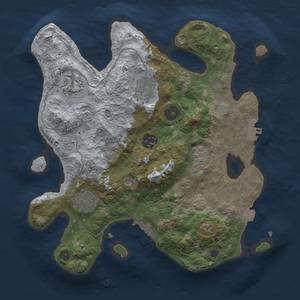 Thumbnail Rust Map: Procedural Map, Size: 3000, Seed: 400948375, 13 Monuments