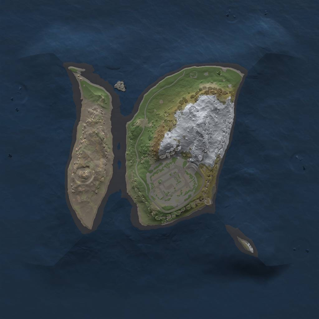 Rust Map: Procedural Map, Size: 1507, Seed: 1030850139, 4 Monuments