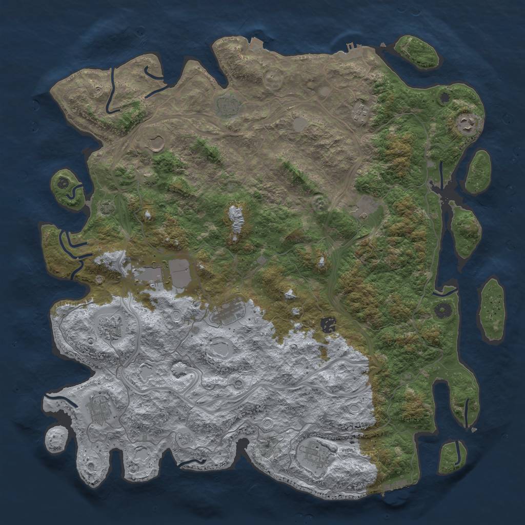 Rust Map: Procedural Map, Size: 4750, Seed: 815348517, 19 Monuments