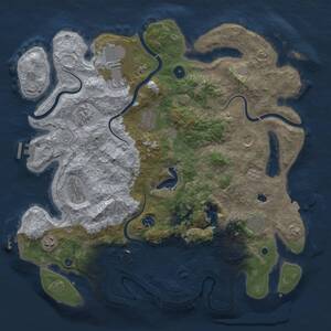 Thumbnail Rust Map: Procedural Map, Size: 4200, Seed: 20240104, 15 Monuments